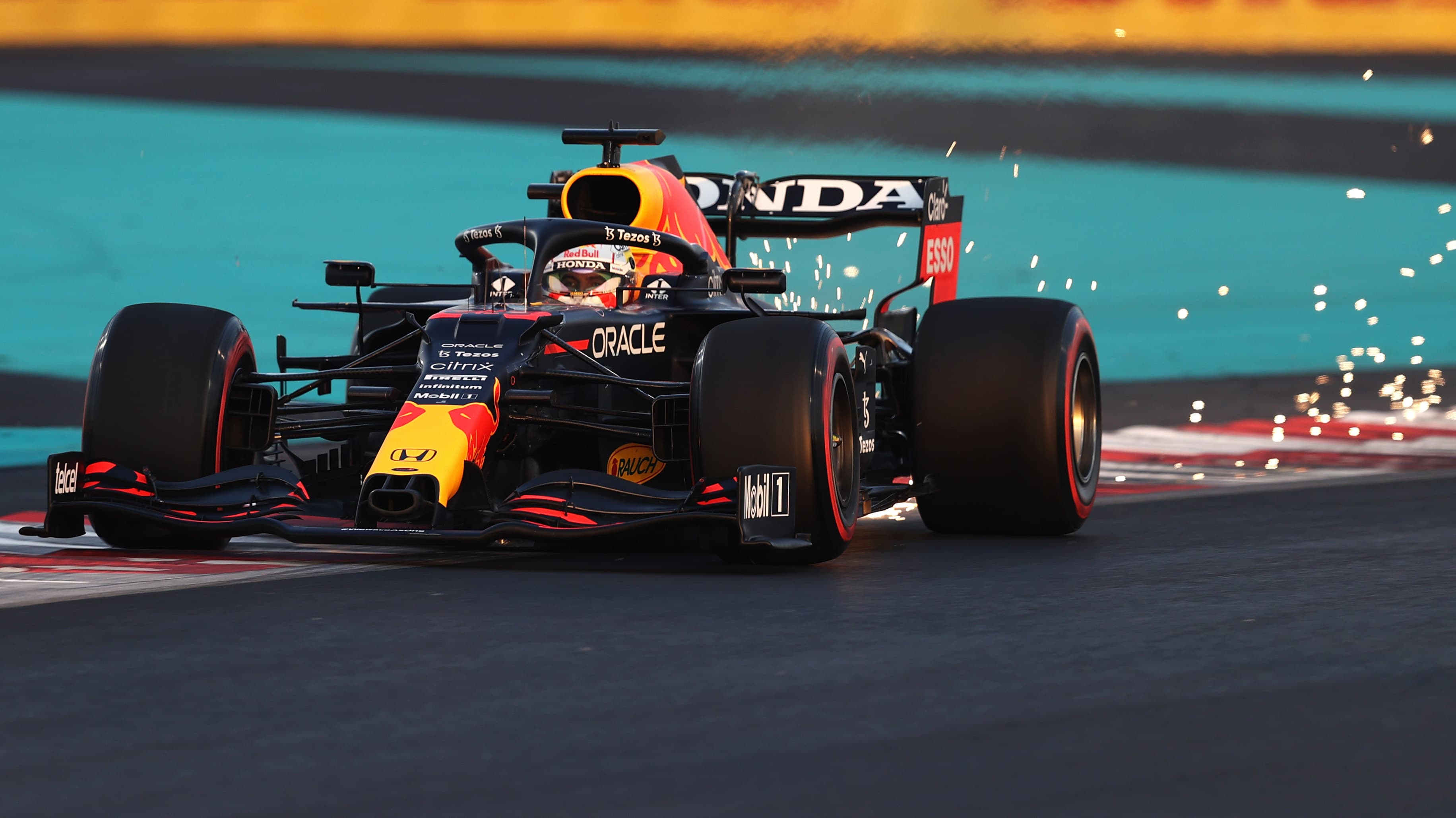 Formula 1 car racing on track